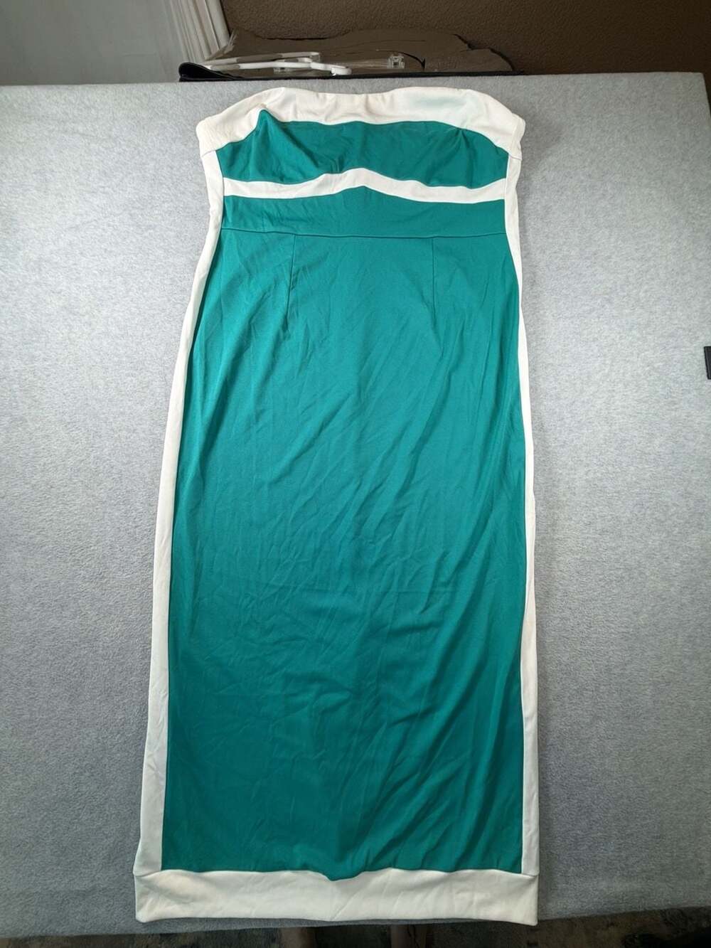 GRACE KARIN Women's Strapless Color Block Midi Bodycon Dress
